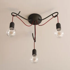 Lucande Jorna Deckenlampe, 3-flammig, Kabel Rot 14 Lucande Jorna Deckenlampe, 3-flammig, Kabel Rot -Lucande 9639380 3