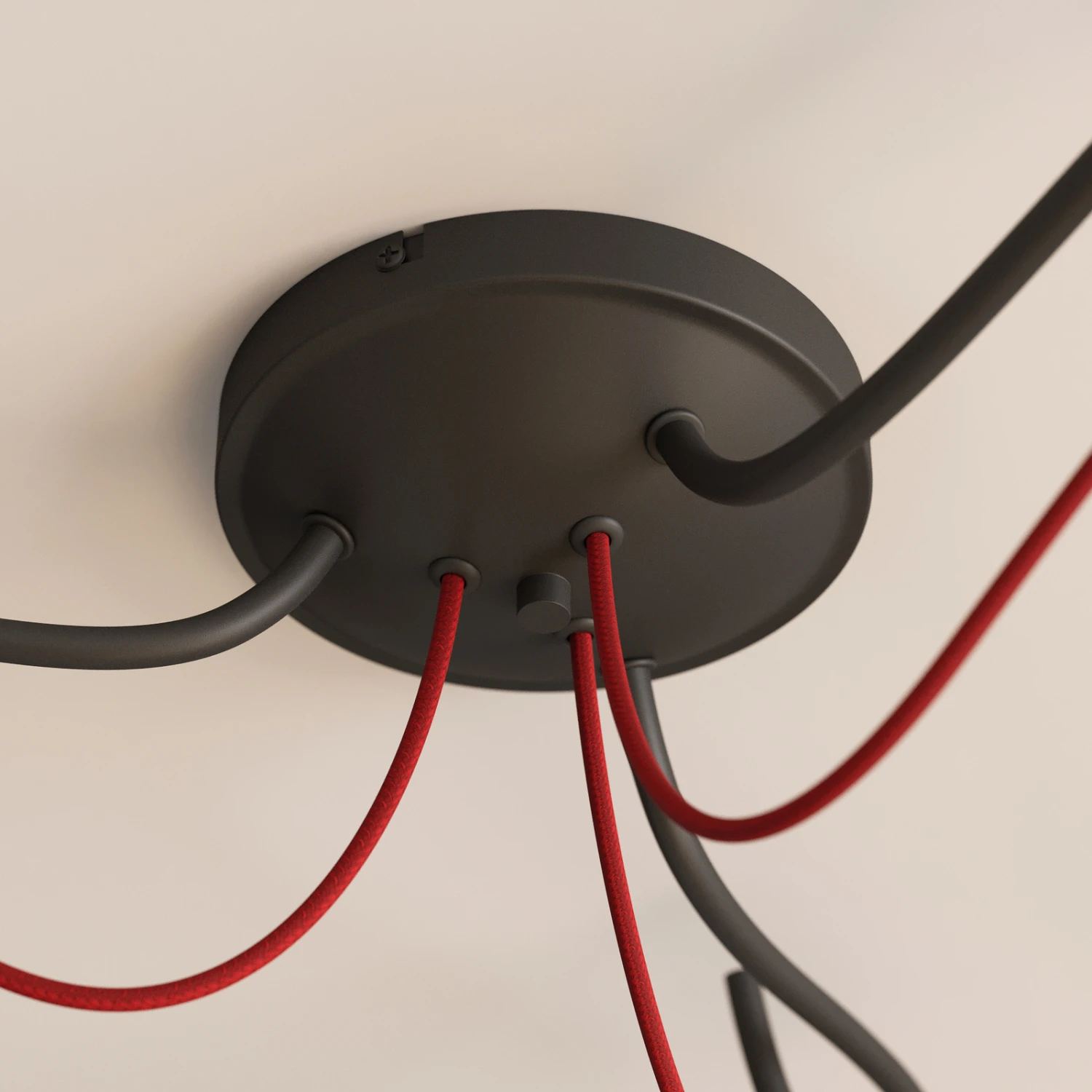 Lucande Jorna Deckenlampe, 3-flammig, Kabel Rot 11 Lucande Jorna Deckenlampe, 3-flammig, Kabel Rot – Bild 9