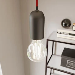 Lucande Jorna Hängeleuchte, Einflammig, Kabel Rot 14 Lucande Jorna Hängeleuchte, Einflammig, Kabel Rot -Lucande 9639382 3