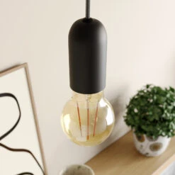 Lucande Jorna Hängeleuchte, Einflammig, Kabel Grau -Lucande 9639383 4