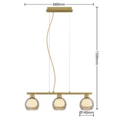 Lucande Mylah Hängelampe, 3fl, Ø 14 Cm -Lucande 9639391 3