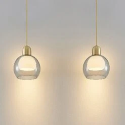 Lucande Mylah Hängelampe, Glas, Zweiflammig -Lucande 9639395 4