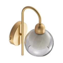 Lucande Mylah Wandleuchte Mit Glasschirm, Messing 16 Lucande Mylah Wandleuchte Mit Glasschirm, Messing -Lucande 9639398 5