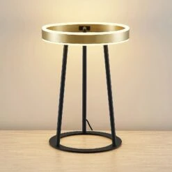 Lucande Seppe LED-Tischleuchte, Messing -Lucande 9639422 5