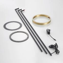 Lucande Seppe LED-Stehleuchte, Ø 30 Cm, Messing 19 Lucande Seppe LED-Stehleuchte, Ø 30 Cm, Messing -Lucande 9639423 8