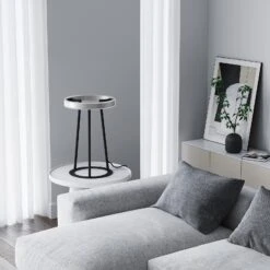 Lucande Seppe LED-Tischleuchte, Nickel -Lucande 9639424 2