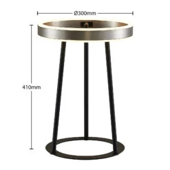 Lucande Seppe LED-Tischleuchte, Nickel -Lucande 9639424 4