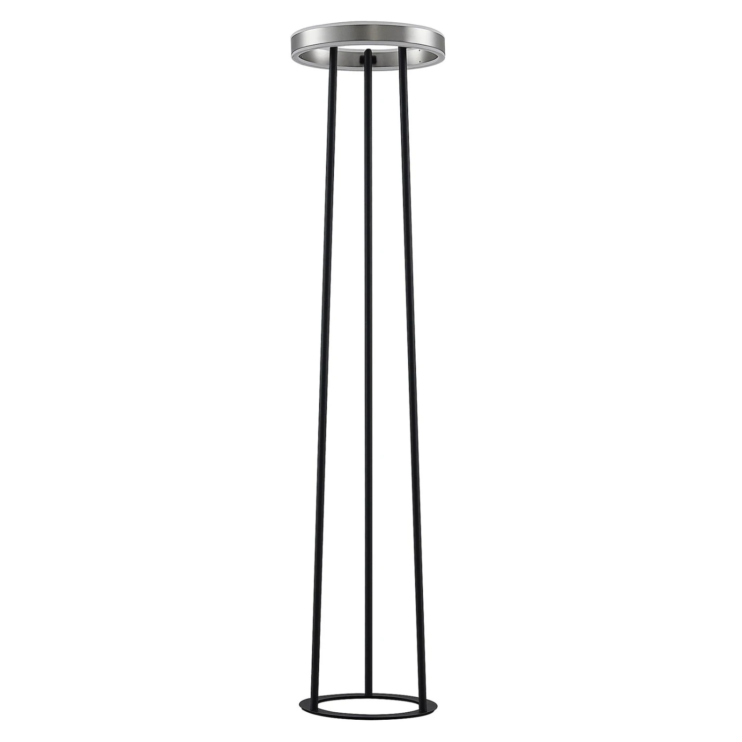 Lucande Seppe LED-Stehleuchte, Ø 30 Cm, Nickel 4 Lucande Seppe LED-Stehleuchte, Ø 30 Cm, Nickel – Bild 2