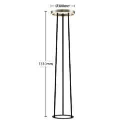 Lucande Seppe LED-Stehleuchte, Ø 30 Cm, Nickel 12 Lucande Seppe LED-Stehleuchte, Ø 30 Cm, Nickel -Lucande 9639425 2