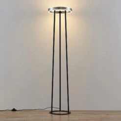 Lucande Seppe LED-Stehleuchte, Ø 30 Cm, Nickel 13 Lucande Seppe LED-Stehleuchte, Ø 30 Cm, Nickel -Lucande 9639425 3