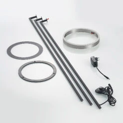 Lucande Seppe LED-Stehleuchte, Ø 30 Cm, Nickel 17 Lucande Seppe LED-Stehleuchte, Ø 30 Cm, Nickel -Lucande 9639425 7