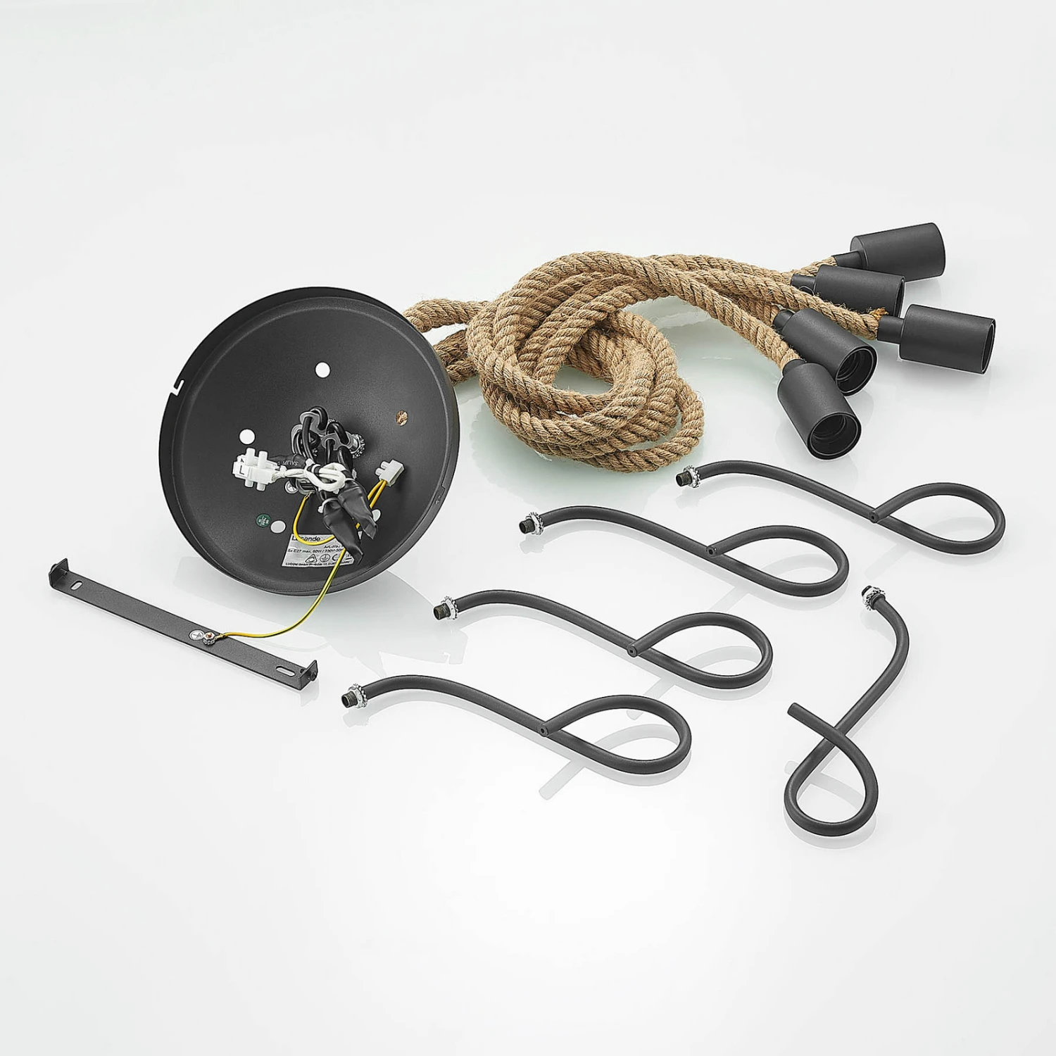 Lucande Ropina Deckenleuchte, Fünfflammig 6 Lucande Ropina Deckenleuchte, Fünfflammig – Bild 4