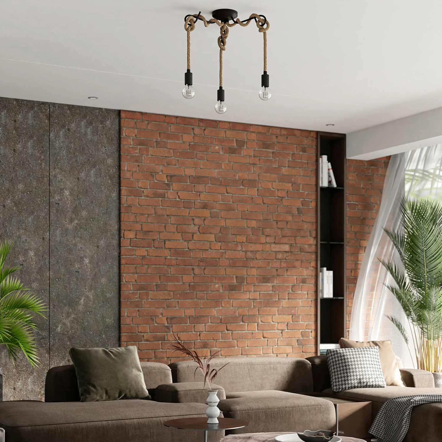 Lucande Ropina Deckenleuchte, Dreiflammig 5 Lucande Ropina Deckenleuchte, Dreiflammig – Bild 3