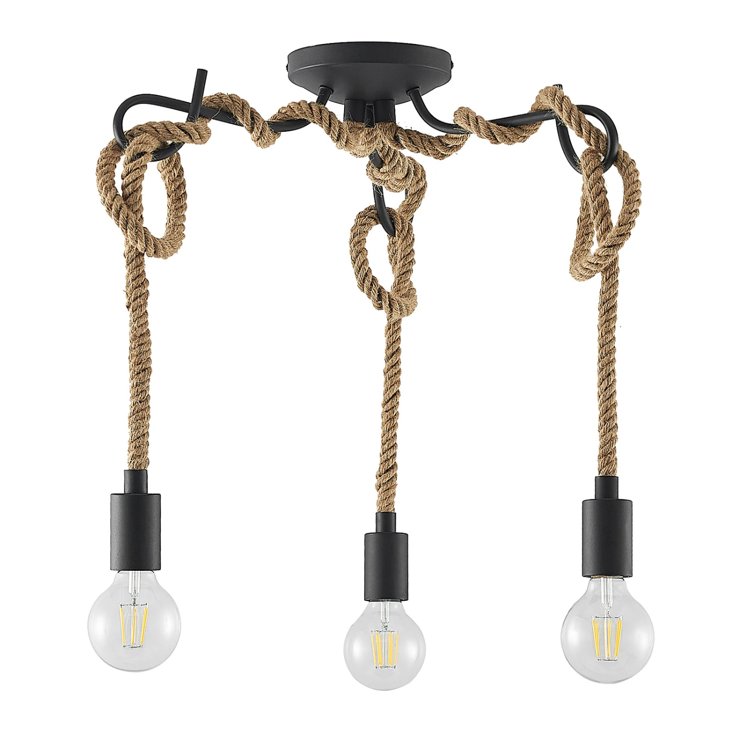 Lucande Ropina Deckenleuchte, Dreiflammig 6 Lucande Ropina Deckenleuchte, Dreiflammig – Bild 4