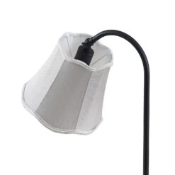 Lucande Binta Stofftischlampe, Vintage, Silbergrau -Lucande 9639439 6