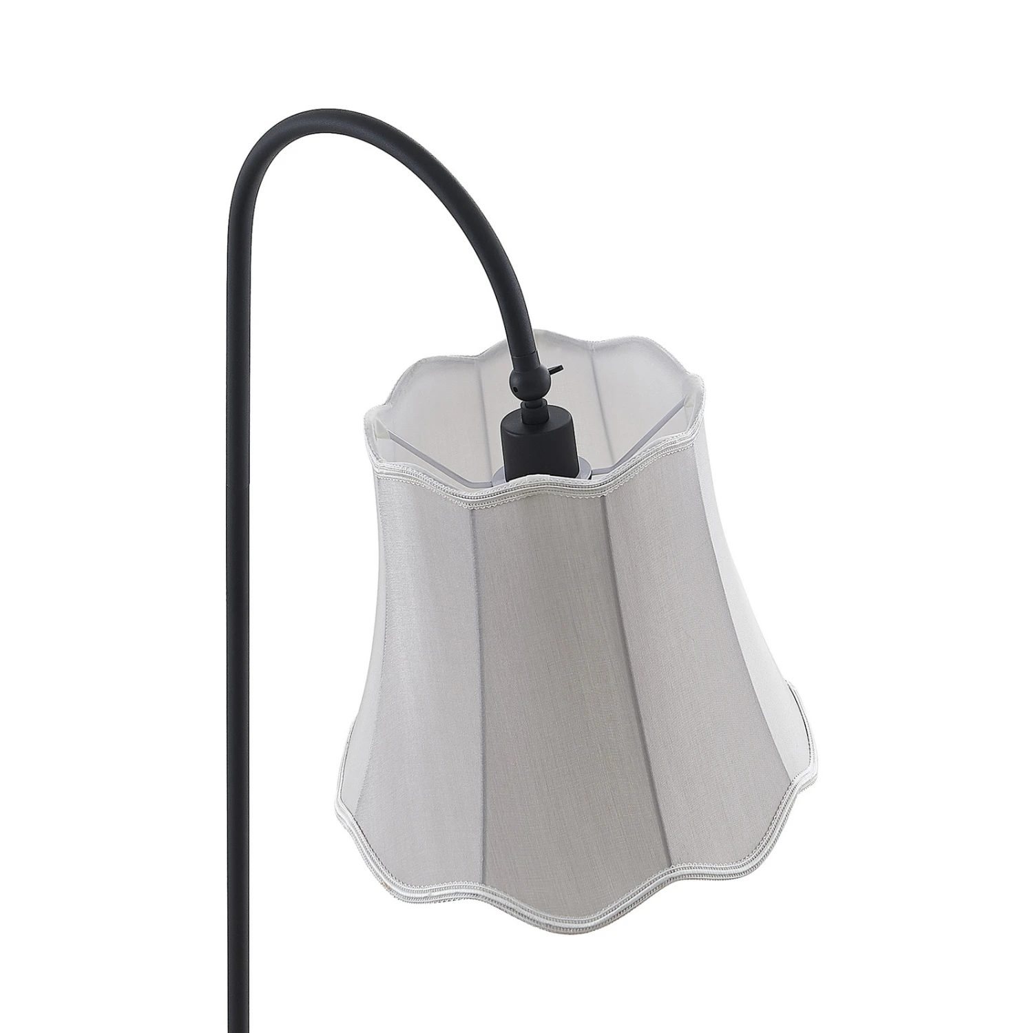 Lucande Binta Stoffstehleuchte, Vintage Silbergrau 9 Lucande Binta Stoffstehleuchte, Vintage Silbergrau – Bild 7