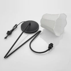 Lucande Binta Stoffstehleuchte, Vintage Silbergrau 19 Lucande Binta Stoffstehleuchte, Vintage Silbergrau -Lucande 9639445 8