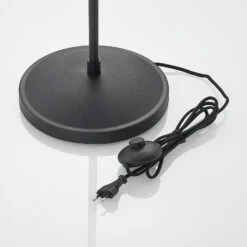 Lucande Binta Stoffstehleuchte, Vintage, Schwarz -Lucande 9639446 7