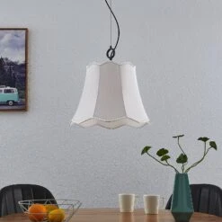 Lucande Binta Hängelampe, Einflammig, Silbergrau -Lucande 9639451 2