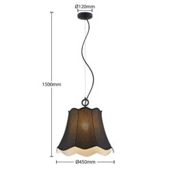 Lucande Binta Hängelampe, Einflammig, Schwarz -Lucande 9639452 4