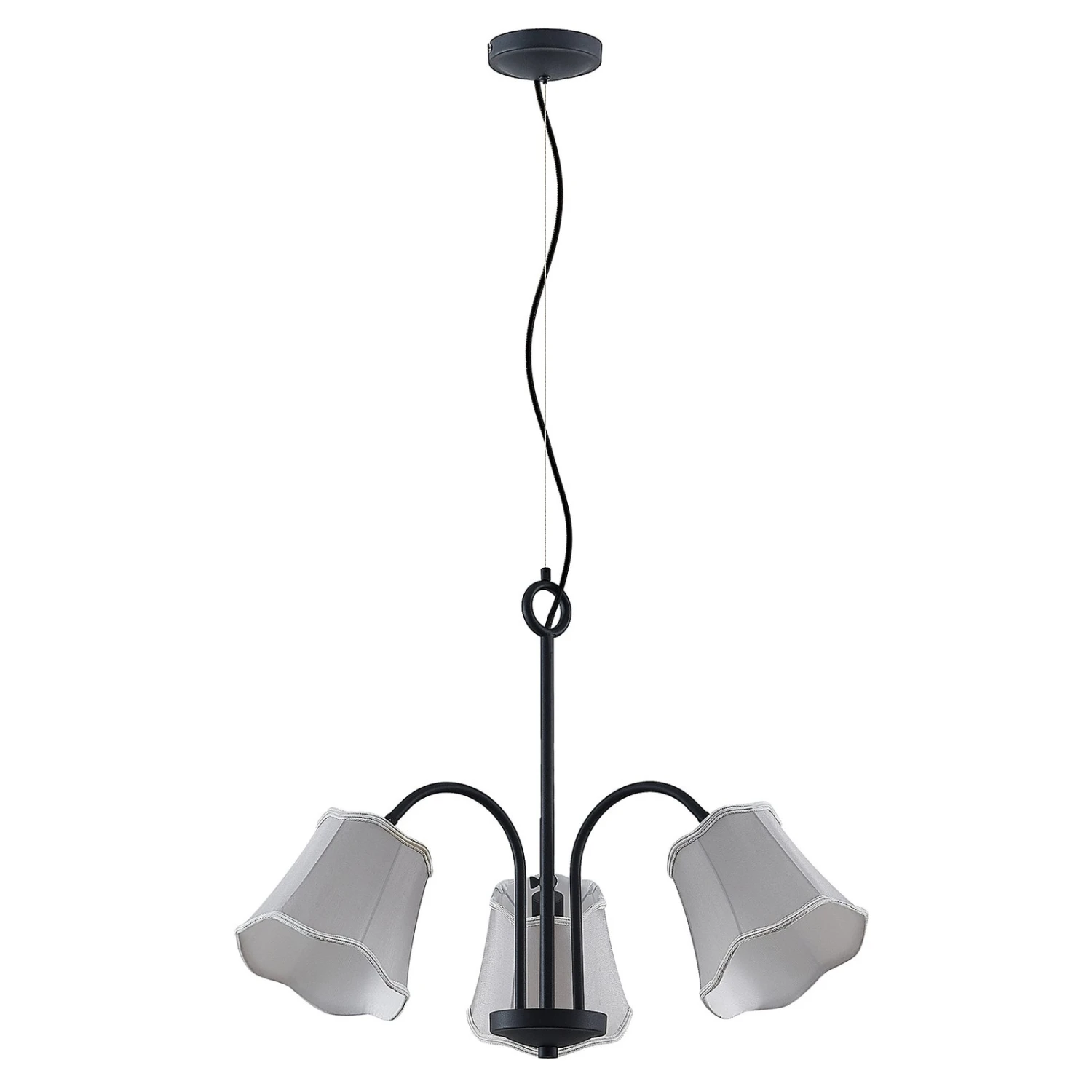 Lucande Binta Hängelampe, Dreiflammig, Silbergrau 5 Lucande Binta Hängelampe, Dreiflammig, Silbergrau – Bild 3