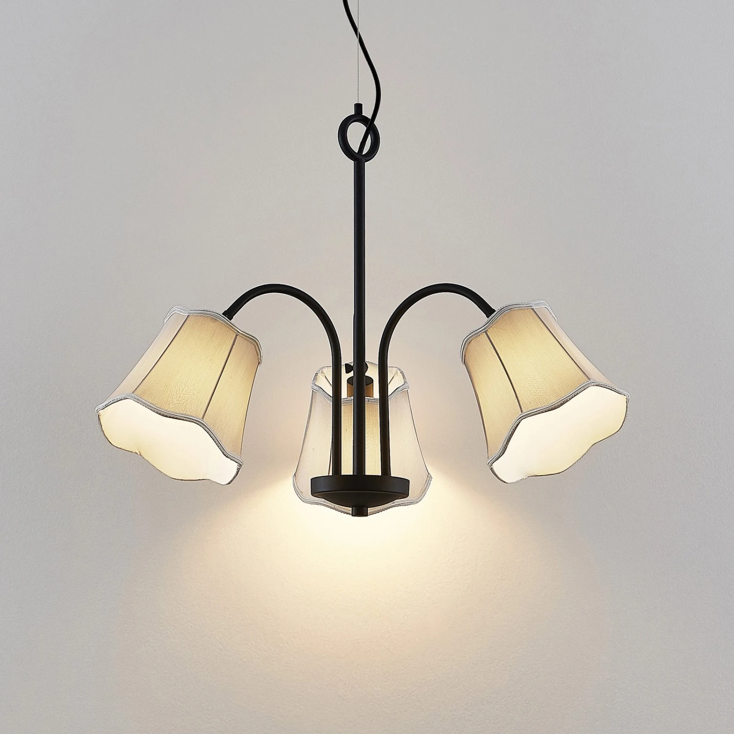 Lucande Binta Hängelampe, Dreiflammig, Silbergrau 7 Lucande Binta Hängelampe, Dreiflammig, Silbergrau – Bild 5