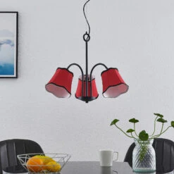 Lucande Binta Hängelampe, Dreiflammig, Rostrot 12 Lucande Binta Hängelampe, Dreiflammig, Rostrot -Lucande 9639459 1