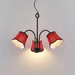 Lucande Binta Hängelampe, Dreiflammig, Rostrot 15 Lucande Binta Hängelampe, Dreiflammig, Rostrot -Lucande 9639459 4