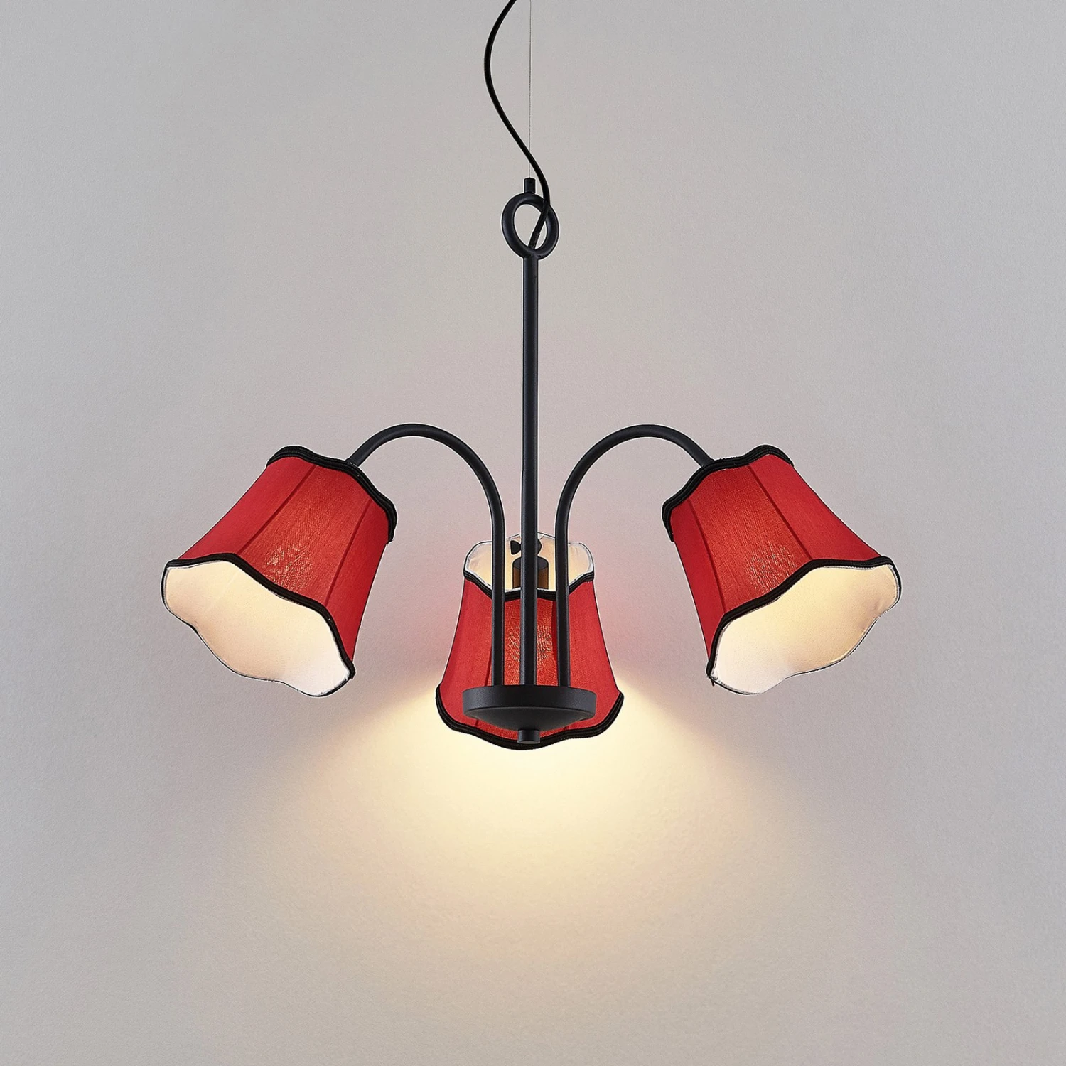 Lucande Binta Hängelampe, Dreiflammig, Rostrot 7 Lucande Binta Hängelampe, Dreiflammig, Rostrot – Bild 5