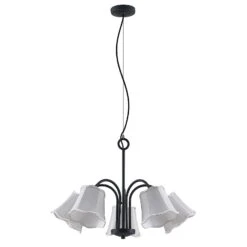 Lucande Binta Hängelampe, Fünfflammig, Silbergrau 13 Lucande Binta Hängelampe, Fünfflammig, Silbergrau -Lucande 9639463 2