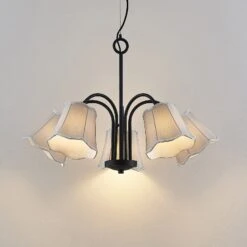 Lucande Binta Hängelampe, Fünfflammig, Silbergrau 15 Lucande Binta Hängelampe, Fünfflammig, Silbergrau -Lucande 9639463 4