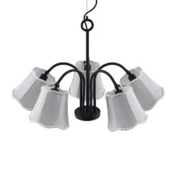 Lucande Binta Hängelampe, Fünfflammig, Silbergrau 16 Lucande Binta Hängelampe, Fünfflammig, Silbergrau -Lucande 9639463 5