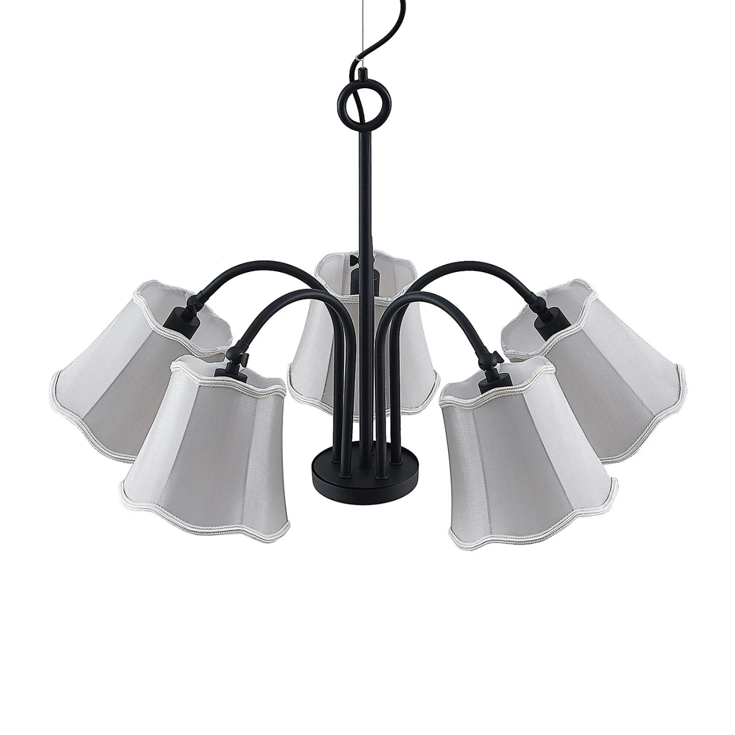 Lucande Binta Hängelampe, Fünfflammig, Silbergrau 8 Lucande Binta Hängelampe, Fünfflammig, Silbergrau – Bild 6