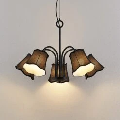 Lucande Binta Hängelampe, Fünfflammig, Schwarz 15 Lucande Binta Hängelampe, Fünfflammig, Schwarz -Lucande 9639464 4