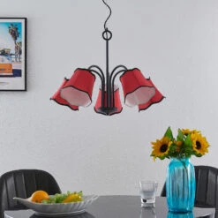 Lucande Binta Hängelampe, Fünfflammig, Rostrot -Lucande 9639465 1