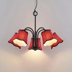 Lucande Binta Hängelampe, Fünfflammig, Rostrot -Lucande 9639465 4