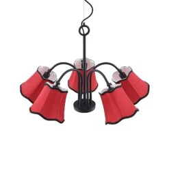 Lucande Binta Hängelampe, Fünfflammig, Rostrot -Lucande 9639465 5