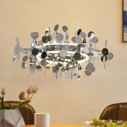 Lucande Glimmo LED-Pendelleuchte, Chrom -Lucande 9639492 1