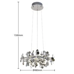 Lucande Glimmo LED-Pendelleuchte, Chrom -Lucande 9639492 4