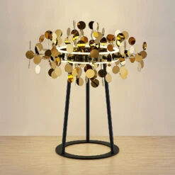 Lucande Glimmo LED-Tischleuchte, Schwarz, Messing -Lucande 9639494 3