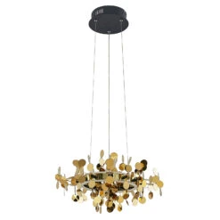 Lucande Glimmo LED-Pendelleuchte, Schwarz, Messing -Lucande 9639496 3