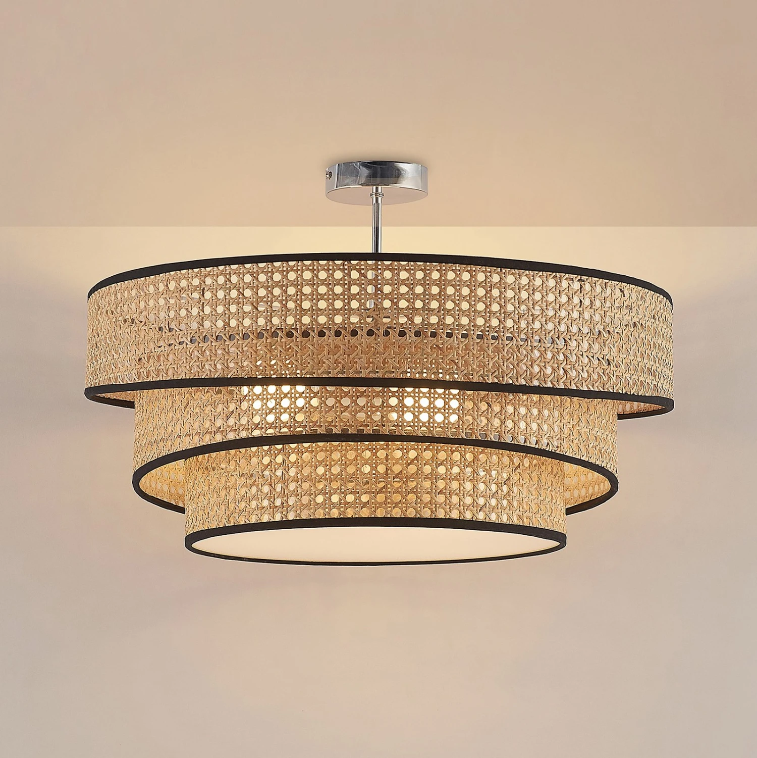 Lucande Elowen Deckenleuchte, Rattangeflecht 6 Lucande Elowen Deckenleuchte, Rattangeflecht – Bild 4