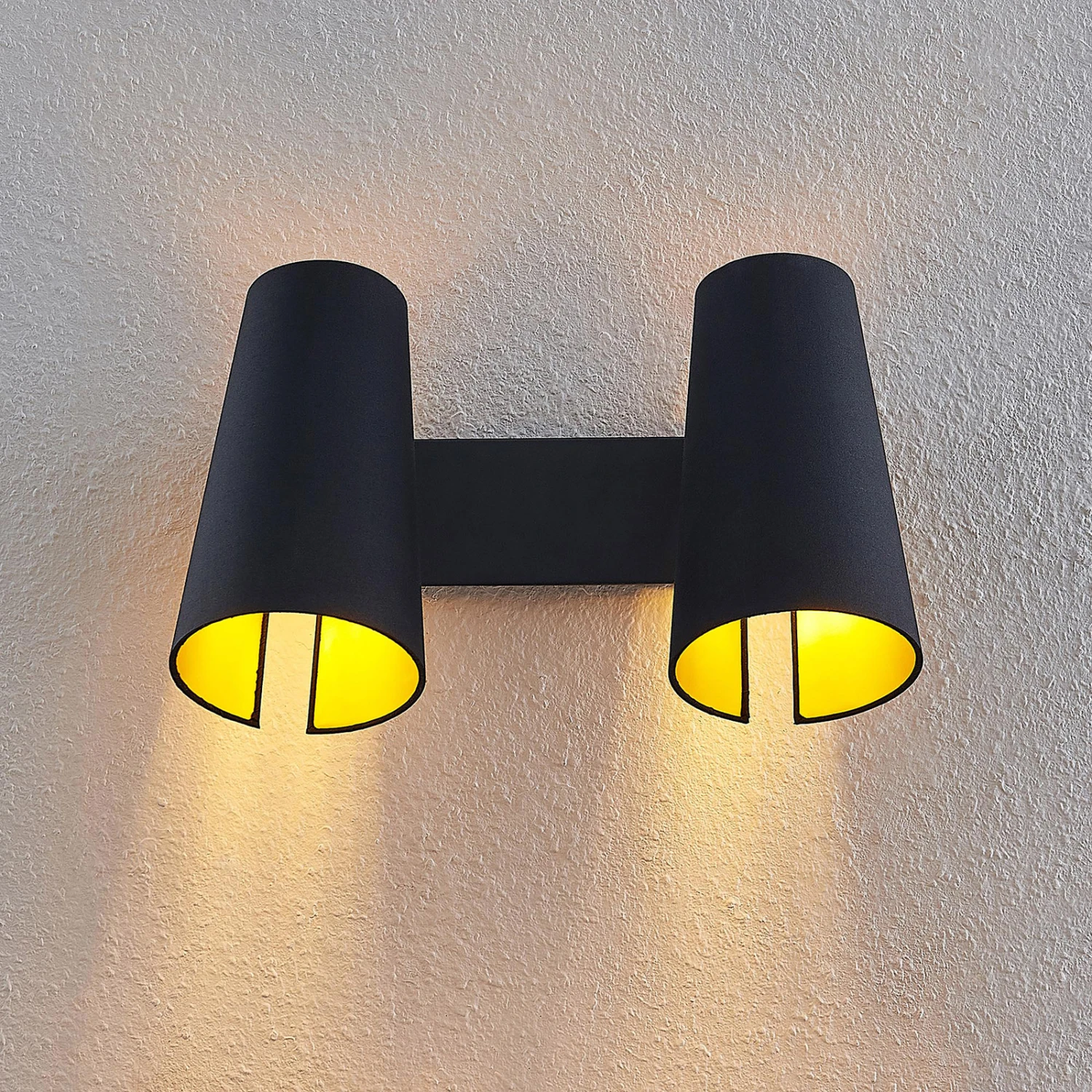 Lucande Kemoni Wandleuchte, Zweiflammig 9 Lucande Kemoni Wandleuchte, Zweiflammig – Bild 7