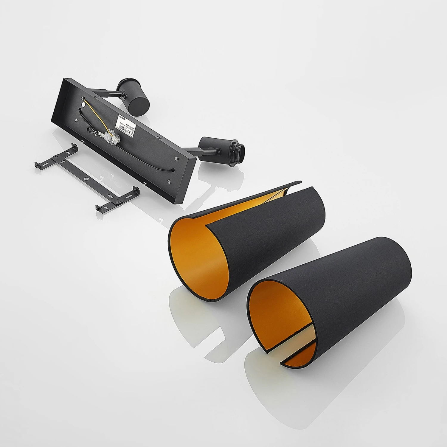 Lucande Kemoni Wandleuchte, Zweiflammig 11 Lucande Kemoni Wandleuchte, Zweiflammig – Bild 9