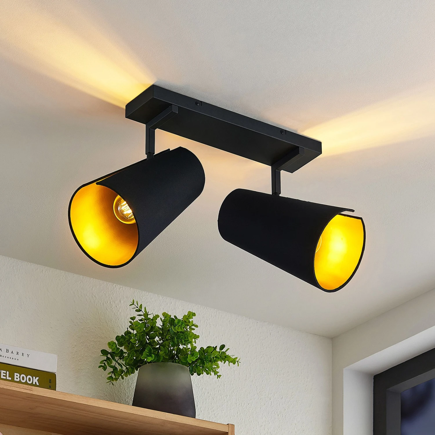 Lucande Kemoni Wandleuchte, Zweiflammig 3 Lucande Kemoni Wandleuchte, Zweiflammig