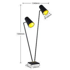 Lucande Kemoni Stehleuchte Mit Textilschirmen -Lucande 9639547 4