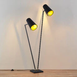 Lucande Kemoni Stehleuchte Mit Textilschirmen -Lucande 9639547 5