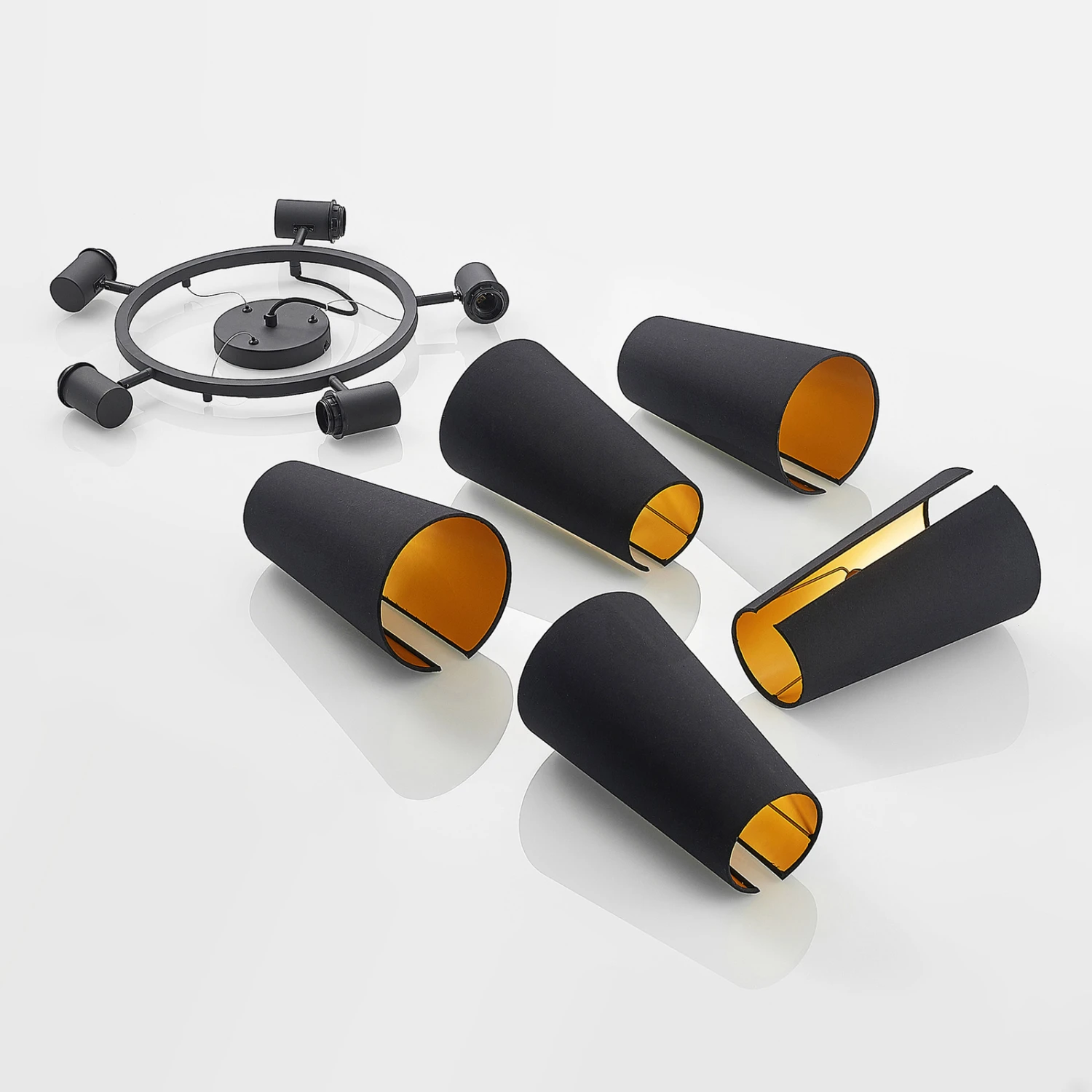 Lucande Kemoni Hängeleuchte, Fünfflammig 11 Lucande Kemoni Hängeleuchte, Fünfflammig – Bild 9