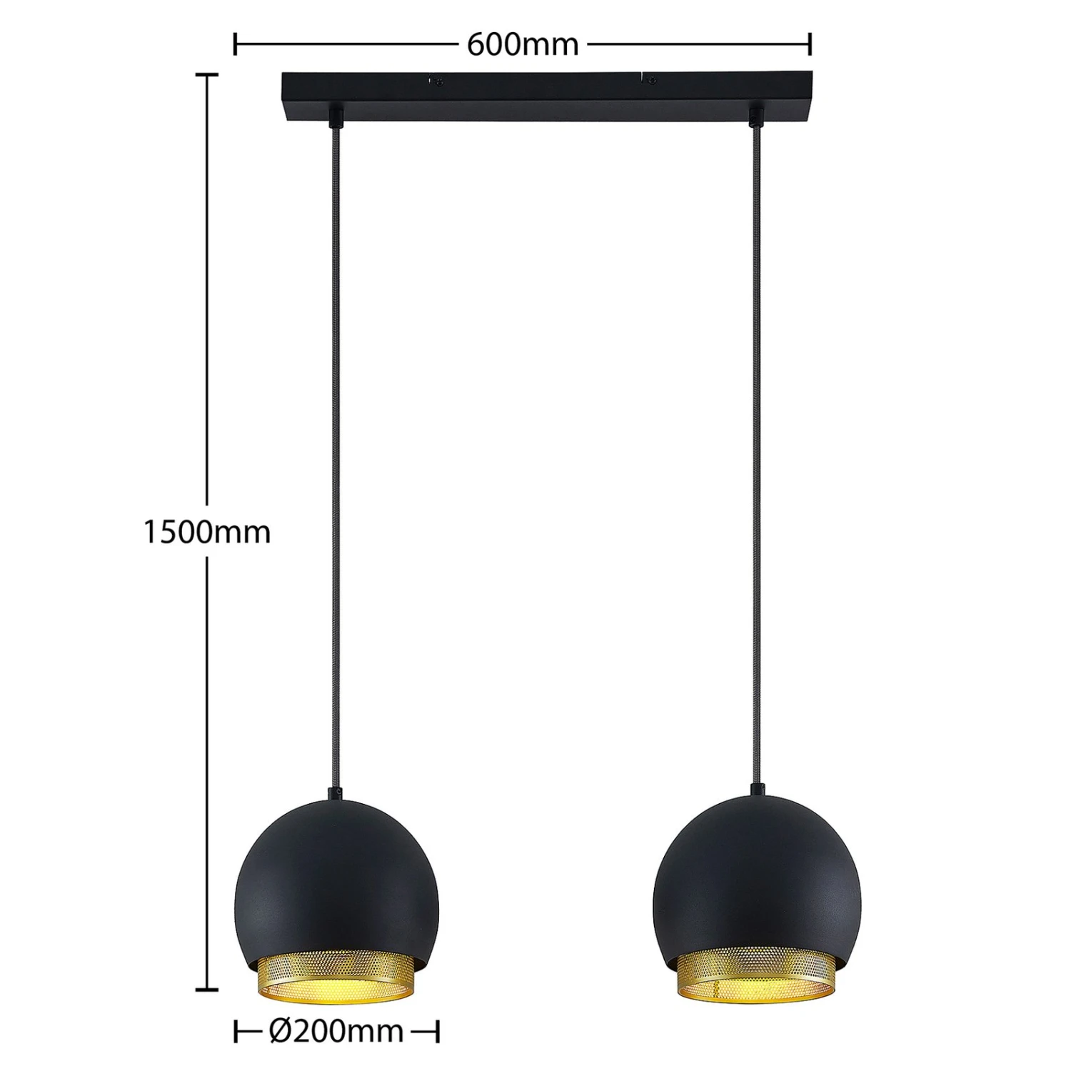 Lucande Sivanel Hängeleuchte, Zweiflammig 6 Lucande Sivanel Hängeleuchte, Zweiflammig – Bild 4