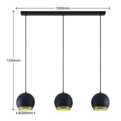 Lucande Sivanel Hängeleuchte, Dreiflammig -Lucande 9639553 3